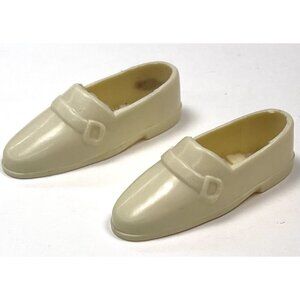VTG MATTEL Barbie Ken Doll Ivory Loafer Oxford Slip-On DRESS SHOES Hong Kong EUC